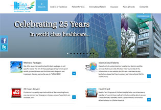 Lifeline Hospital website design