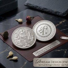 2gms Silver Ganesha Laxmiji & Saraswatiji coin