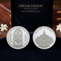 Exquisite Ram Mandir 999 Pure Silver Coin (Ram Lalla & Ayodhya Mandir)