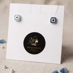 Dreamy Geometric Square 925 Silver Kids Screw Back Earrings