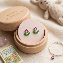 My First Blooms 925 Silver Kids Flower Studs
