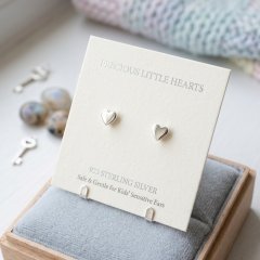 Precious Little Hearts 925 Silver Kids Studs
